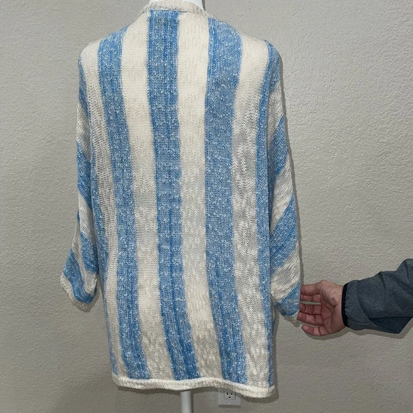 PINK ROSE Blue and white striped sweater - Picture 4 of 8